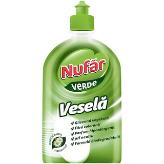 Nufar | Verde | Detergent vase cu extract de musetel 500ml
