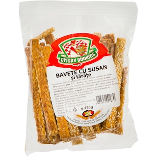 Crispy goodies | Bavete cu susan si tarate 130g