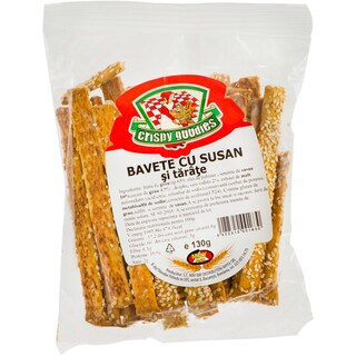 Crispy goodies | Bavete cu susan si tarate 130g