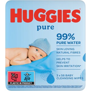 Huggies | Pure | Servetele umede 3x56 bucati
