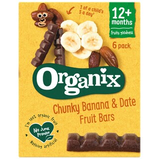 Organix | Batoane ecologice din curmale si banane 6x17g