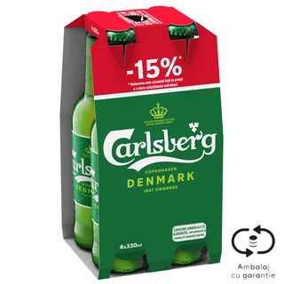 Carlsberg | Bere blonda 4x0.33L