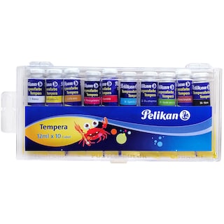 Pelikan | Acuarele Tempera 10 culori x 12 ml