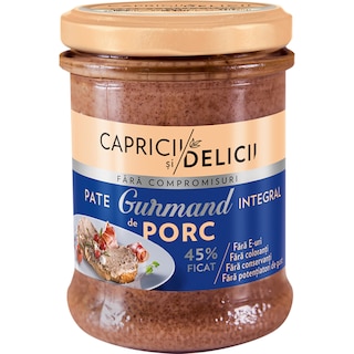 Capricii si Delicii | Pate de porc 45% ficat 180g