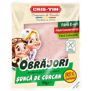 Cris-Tim | Obrajori | Sunca de curcan 30g