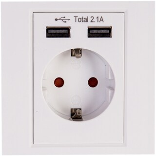 Super Touch | Priza de perete Shucko cu doua porturi USB