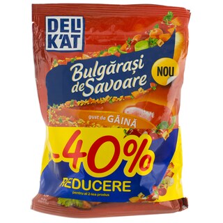 Delikat | Pachet bulgarasi cu gust de gaina 1+40% gratis din al doilea 400g