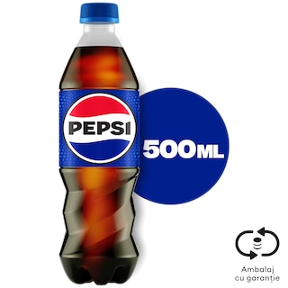Pepsi | Bautura racoritoare carbogazoasa cu aroma de cola 0.5L