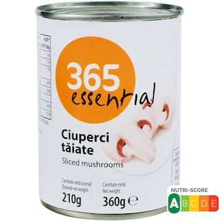 365 | Ciuperci taiate 360g