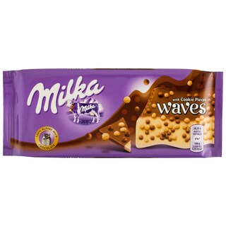 Milka | Waves | Ciocolata cu lapte si biscuiti 81g