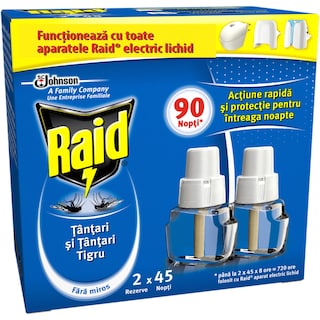 Raid | Rezerva aparat electric impotriva tantarilor 2x27ml