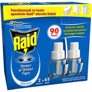 Raid | Rezerva aparat electric impotriva tantarilor 2x27ml