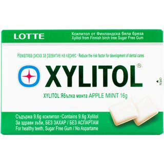 Lotte | Guma cu xylitol apple mint 16g