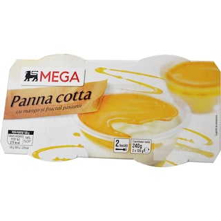 MEGA | Panna cotta cu mango si fructul pasiunii 2x120g