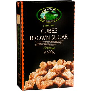 Passiflora | Zahar brun nerafinat cubic din trestie de zahar 300g