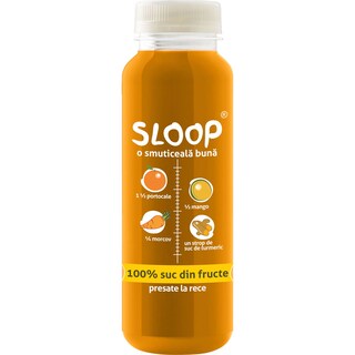 Sloop | Smoothie cu portocala, morcov, mango si turmeric 250ml