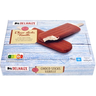 Delhaize | Inghetata pe bat cu aroma de vanilie si ciocolata 400g