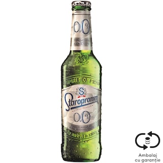 Staropramen | Bere blonda fara alcool 0.33L