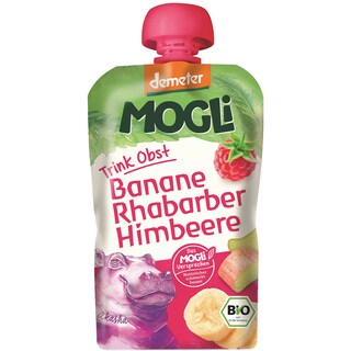 Mogli | Piure cu rubarba, banane si zmeura eco 100g