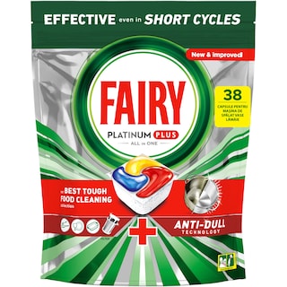 Fairy | Platinum | Detergent masina spalat vase, 38 capsule