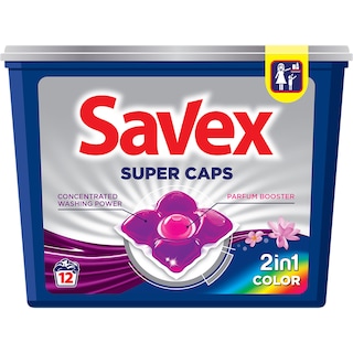 Savex | Detergent 2in1 Color, 12 capsule