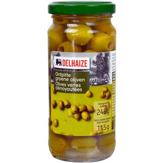 Delhaize | Masline verzi fara samburi 240g