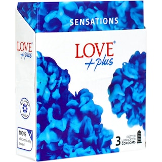 Love Plus | Prezervative Sensations, 3 bucati
