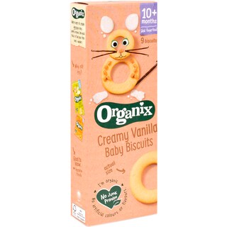 Organix | Biscuiti ecologici cu lapte si vanilie pentru bebelusi, 10 luni 54g