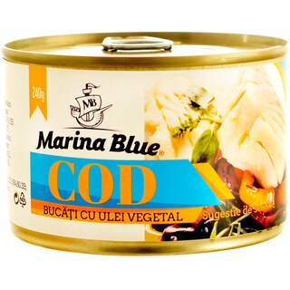 Marina Blue | Marina Blue Cod bucati cu ulei vegetal 240g