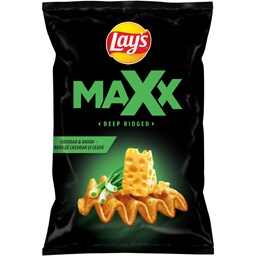 Chipsuri ondulate din cartofi cu gust de ceapa si branza cheddar 130g