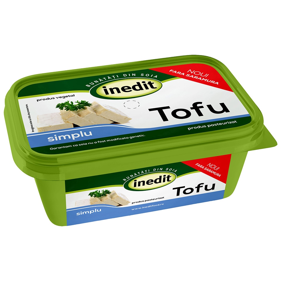 Inedit | Tofu simplu fara saramura 300g | Mega-image