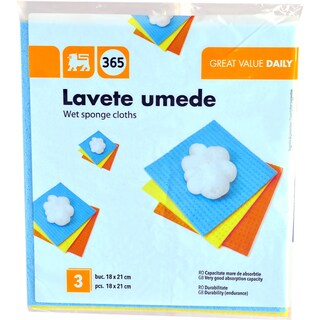 365 | Lavete umede 18x21cm, 3 bucati