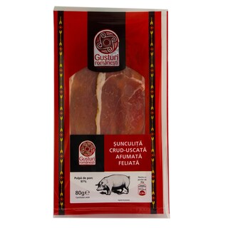 Gusturi romanesti | Sunculita crud-uscata, afumata, feliata 80g