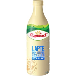 Napolact | Lapte din inima Ardealului 1.5% grasime 1.6L