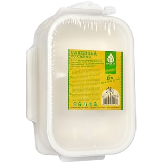 Pack It Nature | Caserole cu capac, biodegradabile si compostabile, 6 bucati