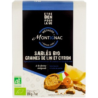 Michel Montignac | Fursecuri bio cu seminte de in si lamaie 200G