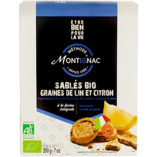 Michel Montignac | Fursecuri bio cu seminte de in si lamaie 200G