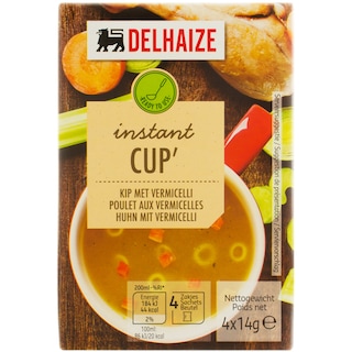 Delhaize | Supa instant cu pui si fidea 4X14g