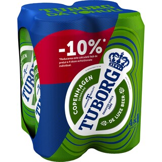 Tuborg | Bere blonda  4x0.5L