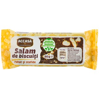 Accasa | Salam de biscuiti cu rahat si stafide 80g