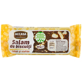 Accasa | Salam de biscuiti cu rahat si stafide 80g