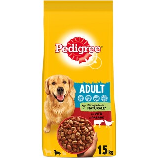 Pedigree | Hrana uscata cu vita si pasare pentru caini adulti 15kg