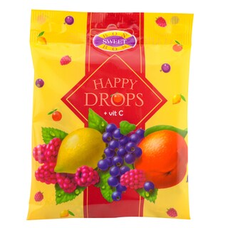 Bon Sweet Bon | Happy Drops | Bomboane cu aroma de fructe asortate 70g