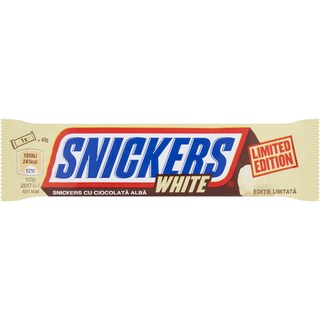 Snickers | Baton cu ciocolata alba, arahide, caramel si nuga 49g