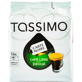 Tassimo | Carte Noire | Cafea capsule Cafe Long Delicat 16 T-discuri 110g