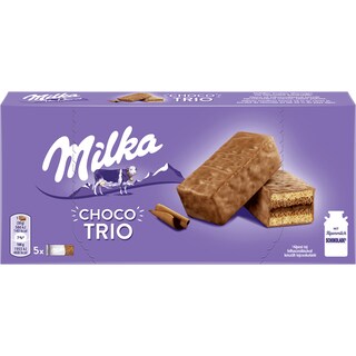 Milka | Choco Trio | Prajitura invelita in ciocolata cu lapte  150g