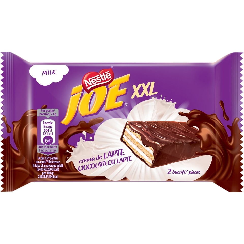 Joe | XXL | Napolitane cu crema de lapte invelite in ciocolata cu