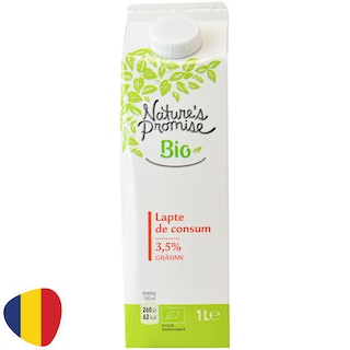 Nature's Promise Bio | Lapte de consum ecologic 3,5% grasime 1L