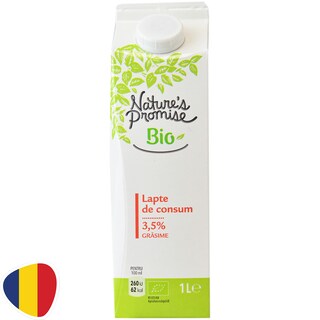 Nature's Promise Bio | Lapte de consum ecologic 3,5% grasime 1L