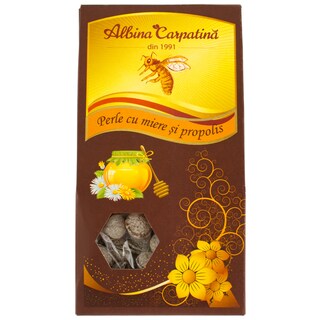 Albina Carpatina | Supliment alimentar perle cu miere si propolis 100g
